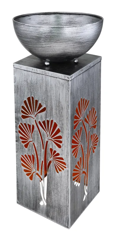 Lampă solară cu ghiveci - Art. 33484S, Globo, Argintiu