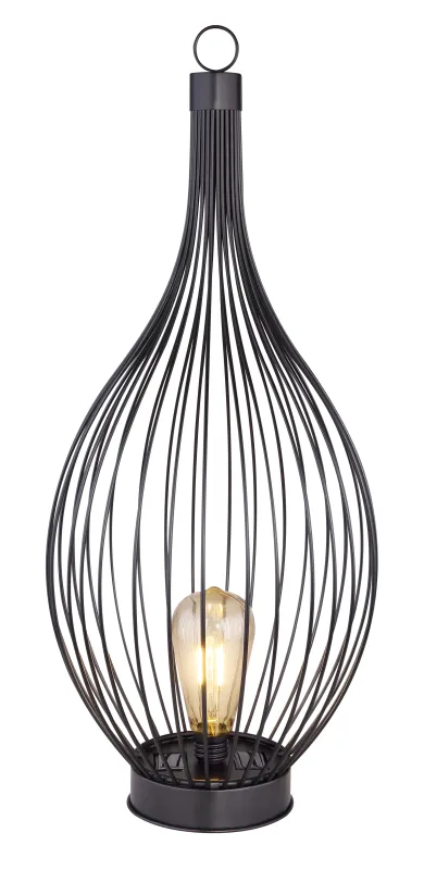 Lampă solară - Art. 33672, Globo, Negru