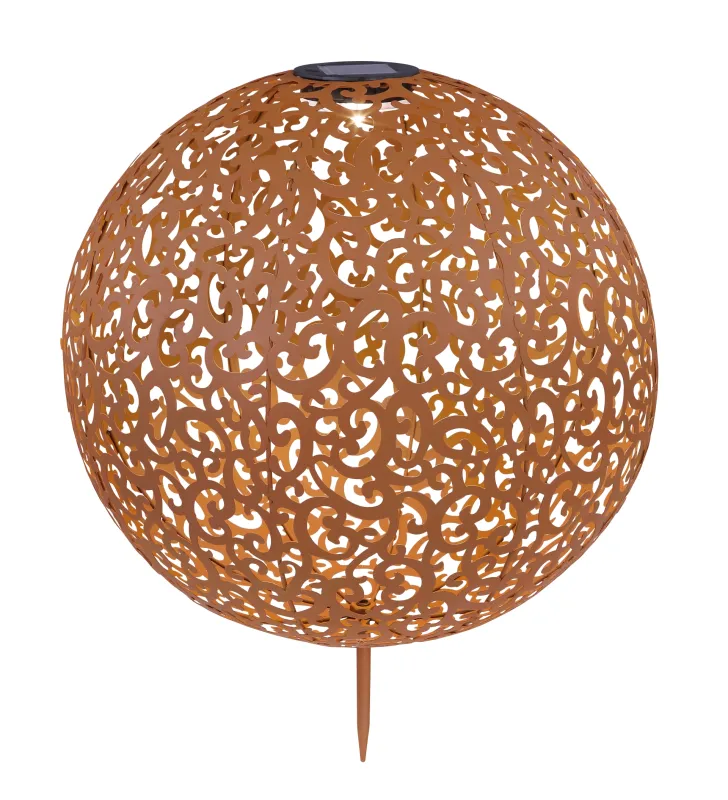 Lampă solară pichet - Art. 33745R, Globo, Ruginiu