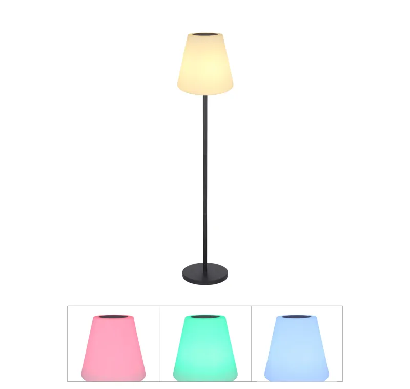 Lampadar solar RGB - Art. 33897, Globo, Alb/Negru