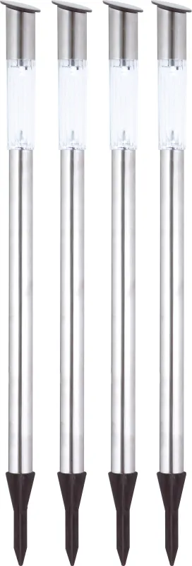 Set 4 lămpi solare pichet - Art. 33961-4, Globo, Transparent
