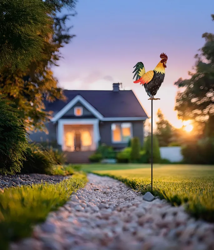 Decorațiune solară pichet cocoș - Art. 36018, Globo, Multicolor