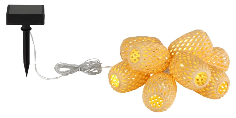 Ghirlandă luminoasă solară - Art. 36129-8, Globo, Natural