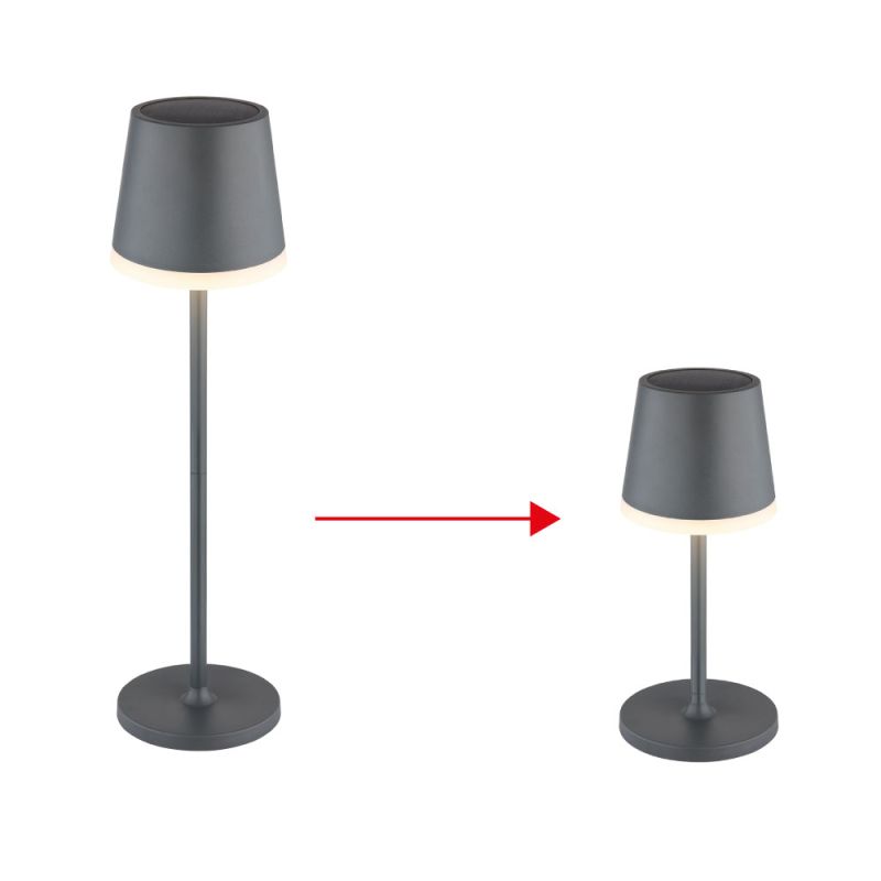 Veioză solară - Art. 36637A, Globo, Negru