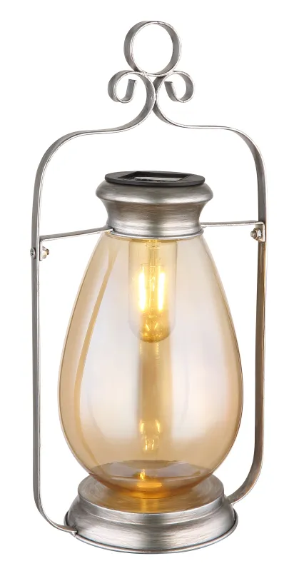 Lampă solară - Art. 36647, Globo, Argintiu