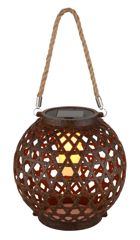 Lampă solară - Art. 36659, Globo, Ruginiu