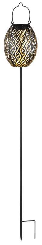 Stâlp solar pichet - Art. 36745, Globo, Negru/Auriu