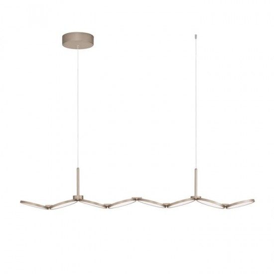 Suspensie Nova Luce Vea, champagne gold, LED CCT, 47W, 2374 lumeni, 2700K/3000K, L.130 cm, 9088214