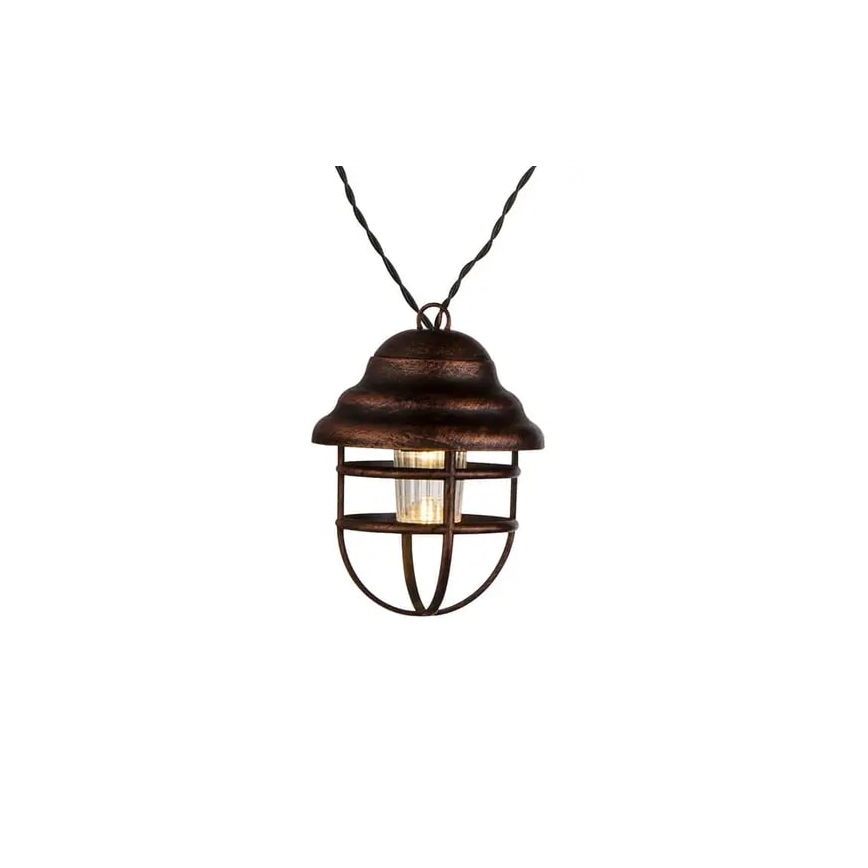 Ghirlandă luminoasă - Art. 33059-8, Globo, Negru/Ruginiu