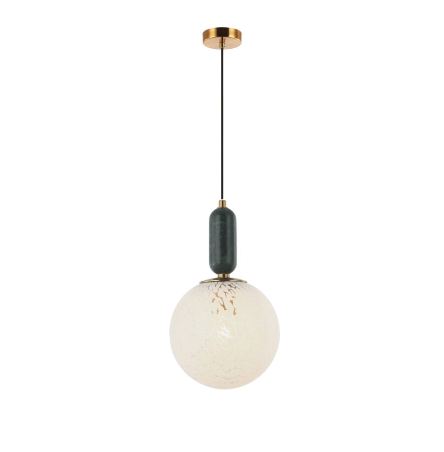 Pendul de interior Polly - Art. 4264100, Viokef, Alamă/Verde/Alb/Negru