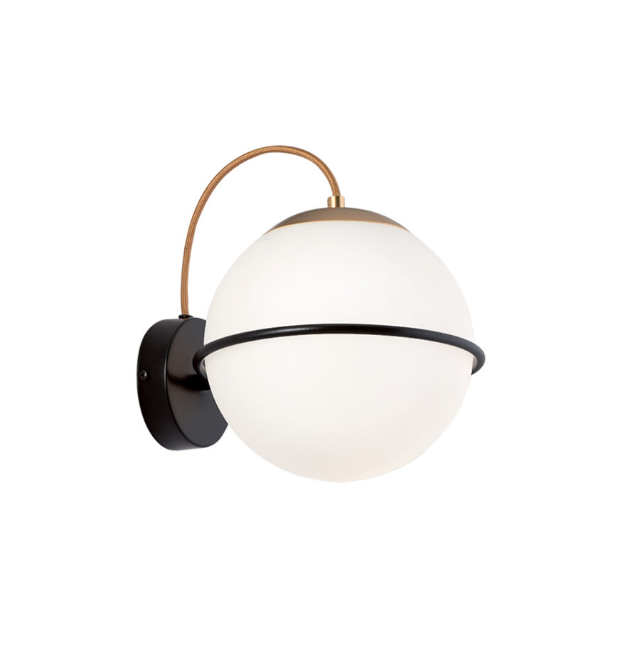 Aplică de interior Ferero - Art. 3094000, Viokef, Negru/Alb/Auriu