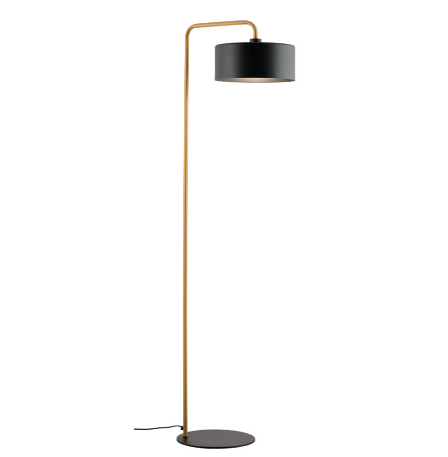 Lampadar de interior Seventy’s - Art. 4284400, Viokef, Negru/Auriu