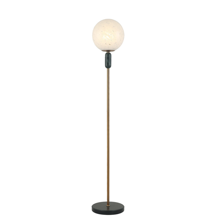 Lampadar de interior Polly - Art. 4276000, Viokef, Alamă/Verde/Alb/Negru