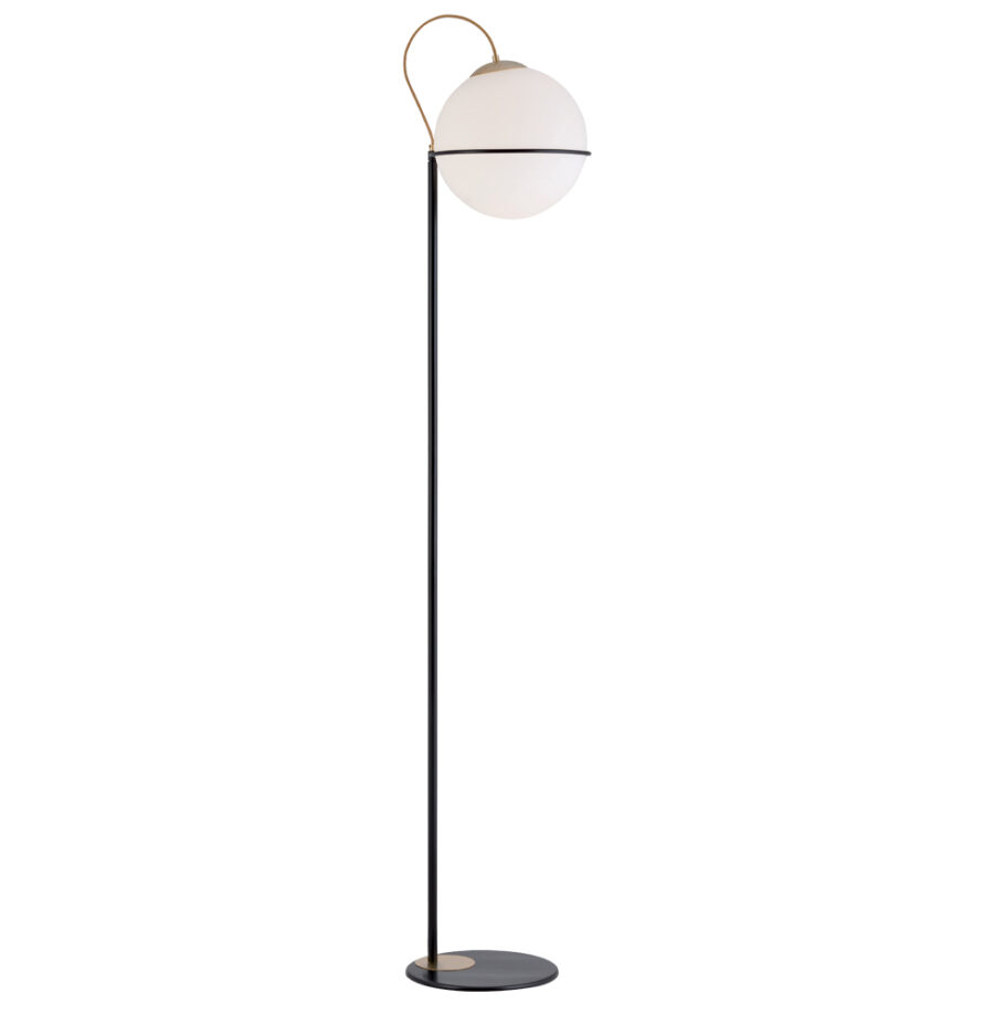 Lampadar de interior Ferero - Art. 3094200, Viokef, Negru/Alb/Auriu