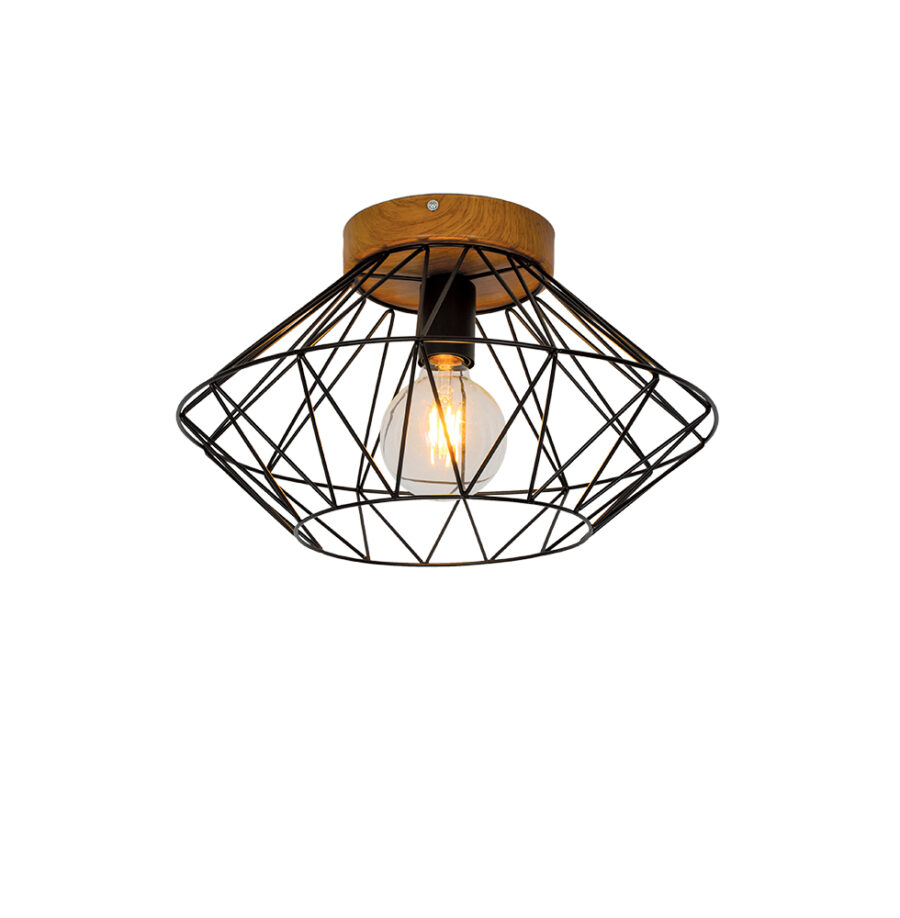 Plafonieră de interior Vega - Art. 4254000, Viokef, Negru/Maro