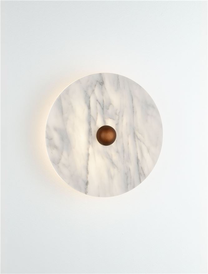 Aplică de interior Marbelle - Art. 9001131, Nova Luce, Alb/Bronz