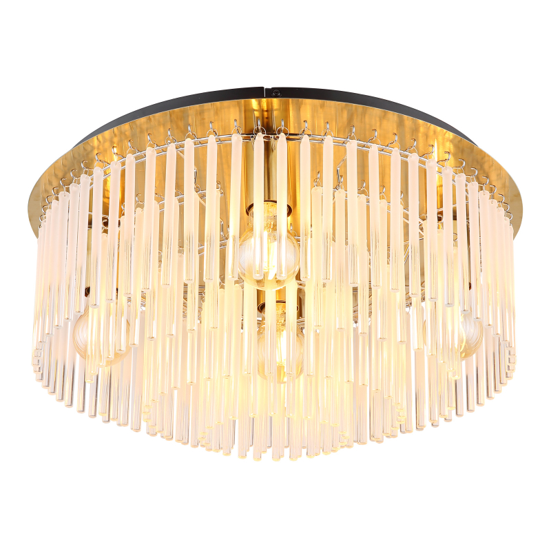 Plafonieră de interior GORLEY - Art. 15698D1M, Globo, Negru/Auriu