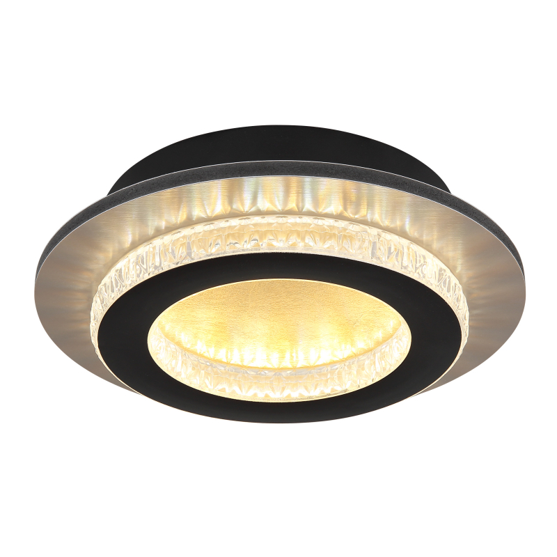 Plafonieră de interior JAYDEN - Art. 48042-12G, Globo, Negru/Auriu