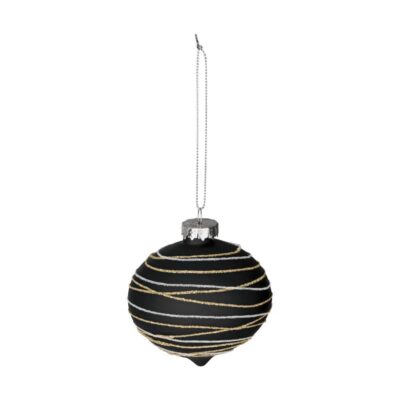Glob Crăciun FANORE Ø80mm - Art. 429552, Eglo, Negru/Sclipici