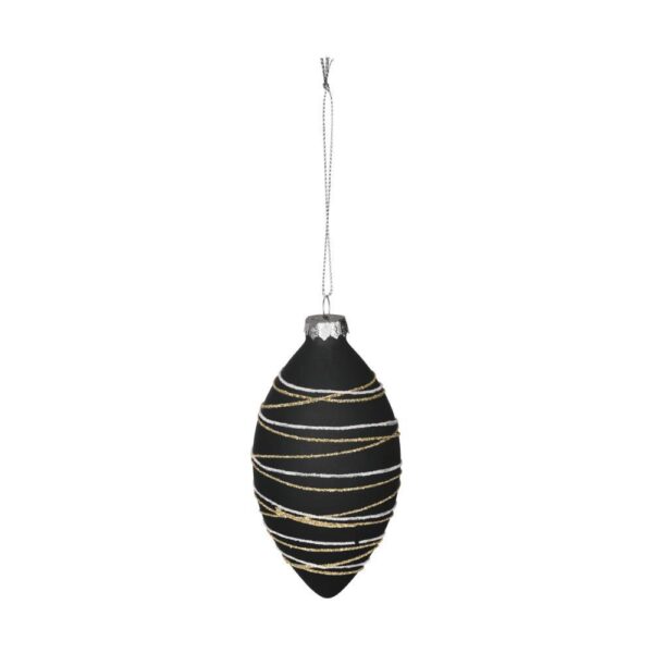 Glob Crăciun FANORE Ø60mm - Art. 429553, Eglo, Negru/Sclipici