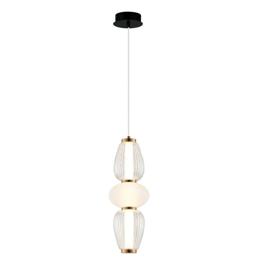 Pendul de interior Shiny - Art. 4303900, Viokef, Bronz/Alb