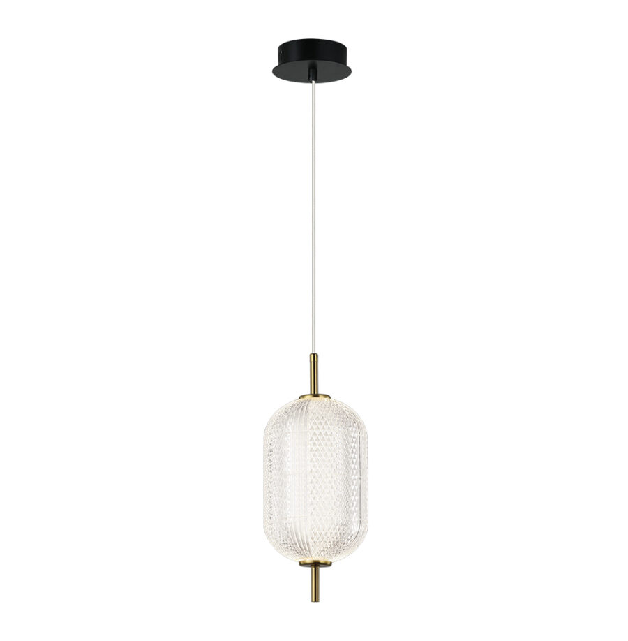 Pendul de interior Pellucid - Art. 4297600, Viokef, Alamă/Transparent
