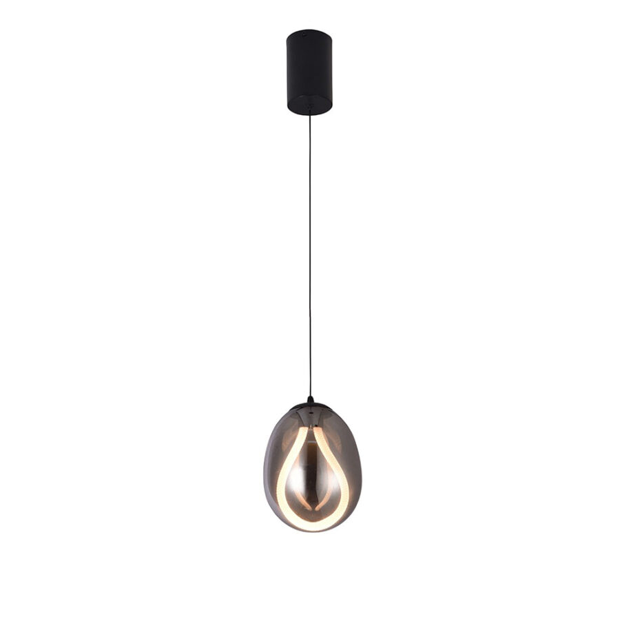 Pendul de interior Melanie - Art. 4311800, Viokef, Negru/Fumuriu