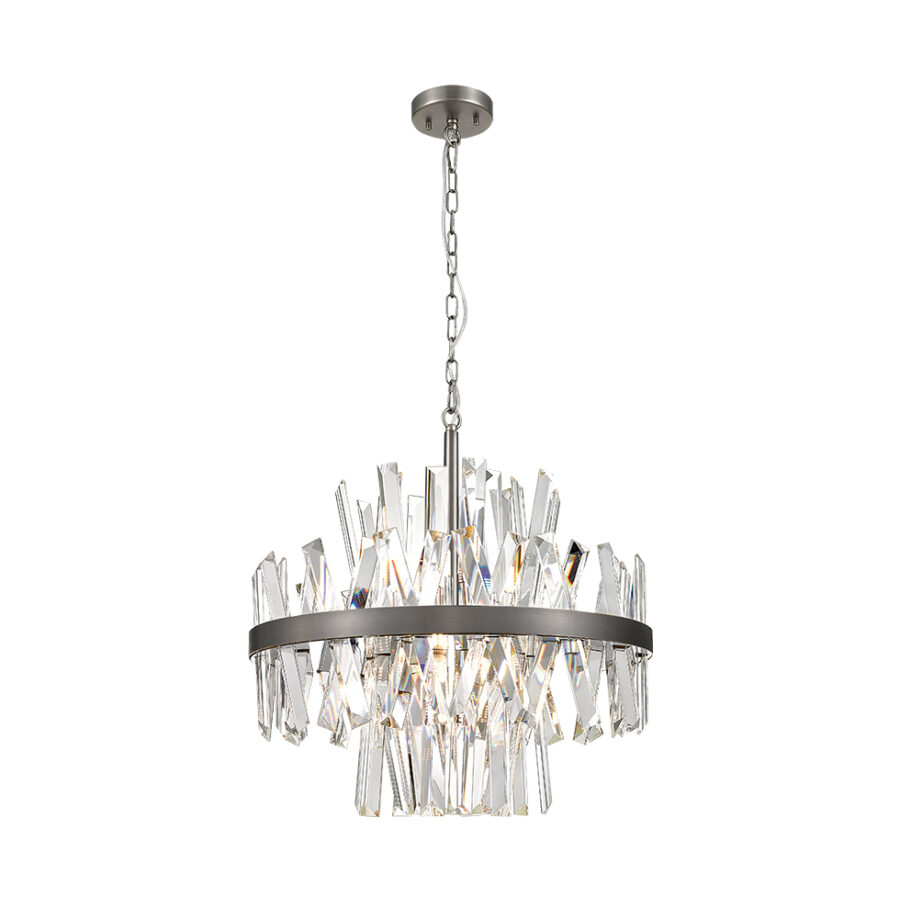Candelabru de interior Veronica - Art. 4315200, Viokef, Argintiu/Transparent