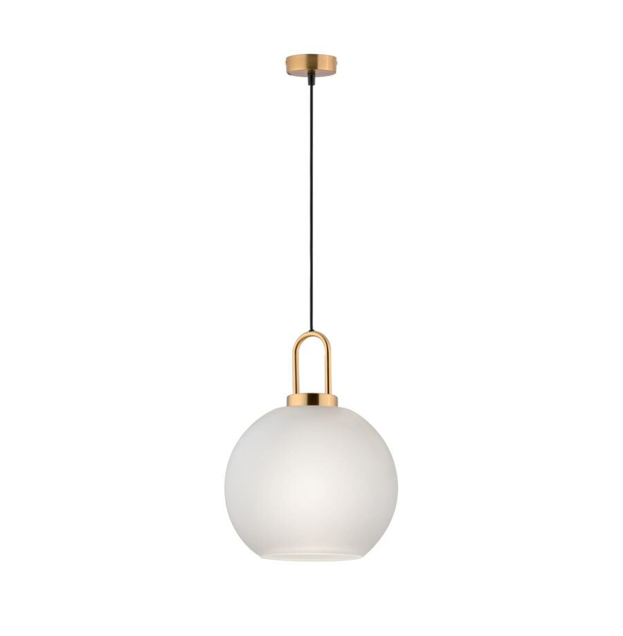 Pendul de interior Doria - Art. 4249500, Viokef, Alamă/Alb