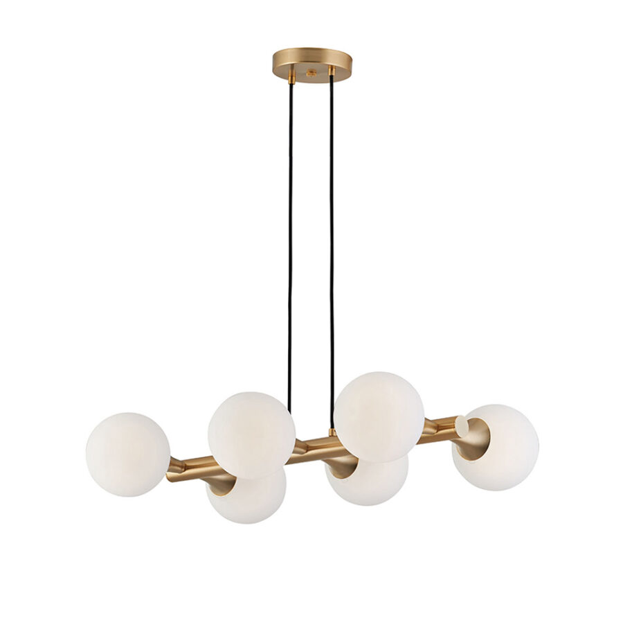 Suspensie de interior Globe - Art. 3094500, Viokef, Auriu/Alb/Negru