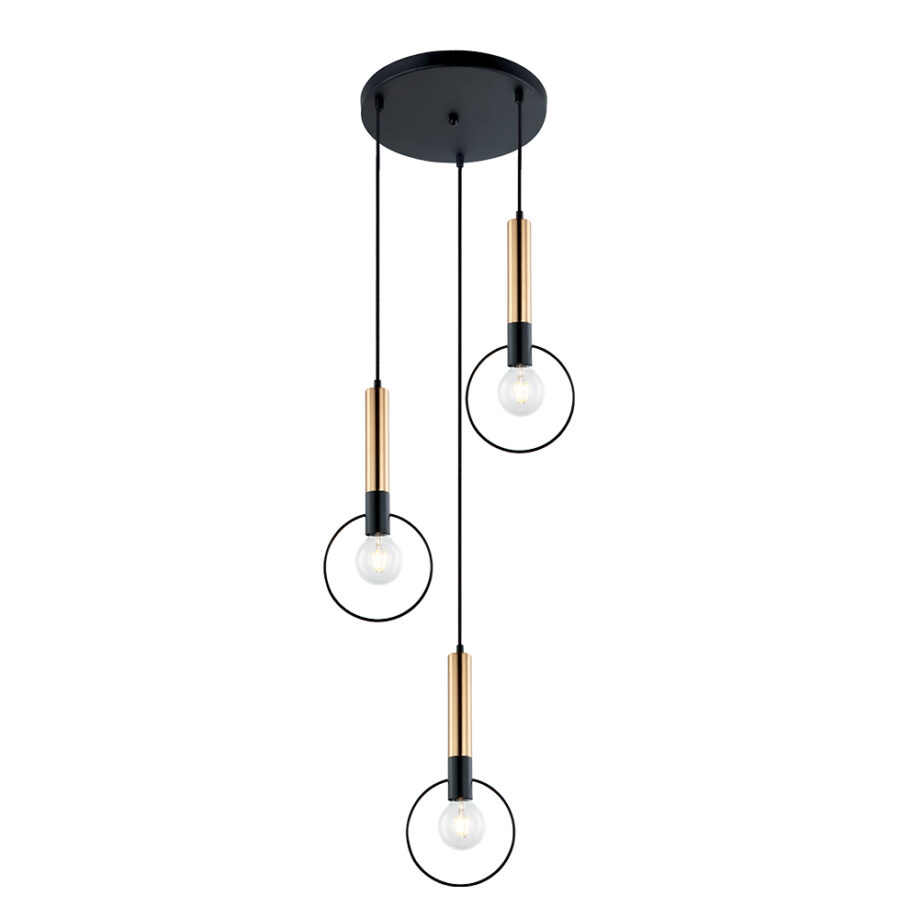 Suspensie de interior Star - Art. 4230400, Viokef, Negru/Auriu