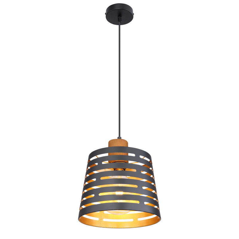 Suspensie de interior ABLONA - Art. 15451H, Globo, Negru/Auriu