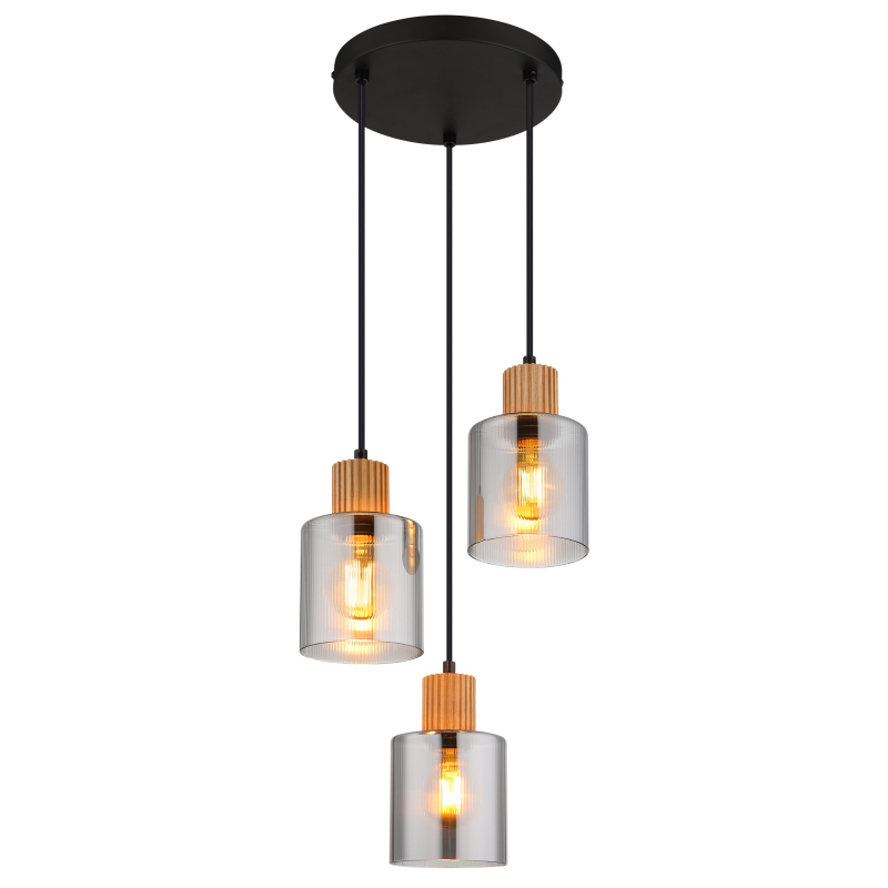 Suspensie de interior ALEIDIS - Art. 15768-3H, Globo, Negru/Maro