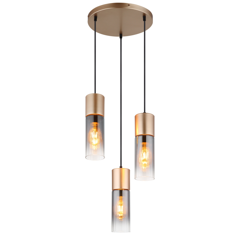 Suspensie de interior ANNIKA - Art. 21000-3HCA, Globo, Cappuccino/Fumuriu