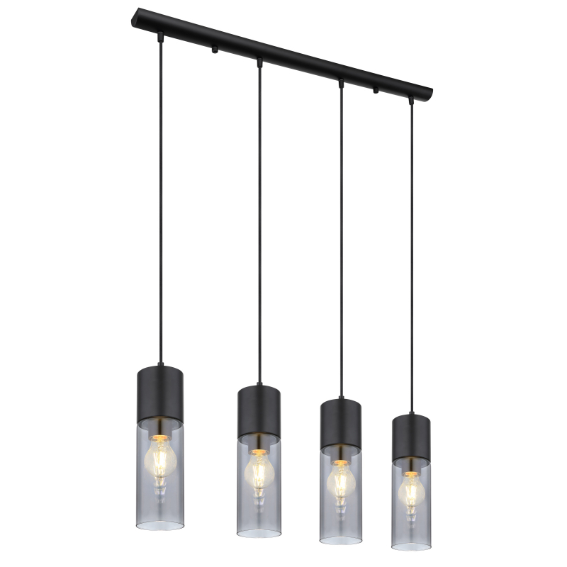 Suspensie de interior ANNIKA - Art. 21000-4HB, Globo, Negru/Fumuriu