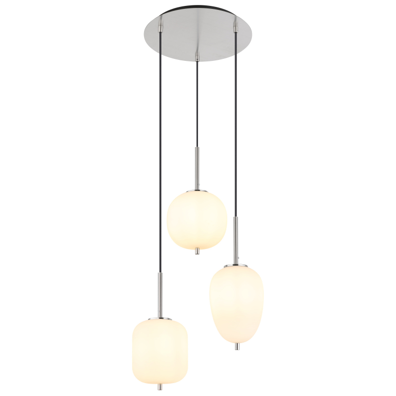 Suspensie de interior BLACKY I - Art. 15345-3NO, Globo, Alb/Negru