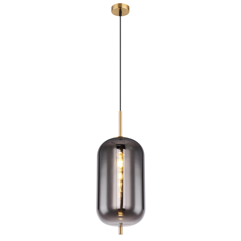 Suspensie de interior BLACKY I - Art. 15345H2MM, Globo, Alamă/Fumuriu