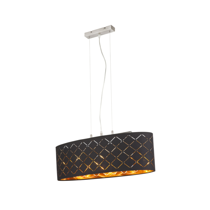 Suspensie de interior CLARKE - Art. 15229H2, Globo, Negru/Auriu