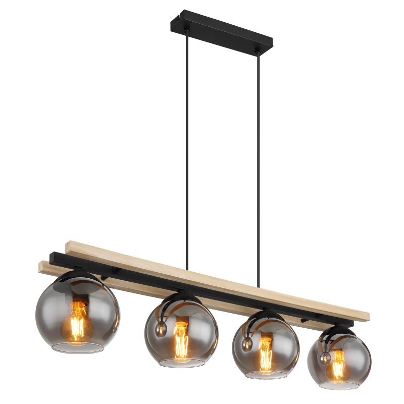 Suspensie de interior CONNI - Art. 15569-4H, Globo, Negru/Maro