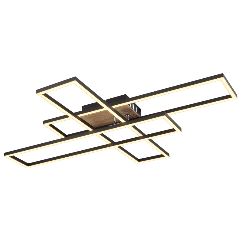 Plafonieră de interior DAKARI - Art. 67208-40, Globo, Negru/Maro