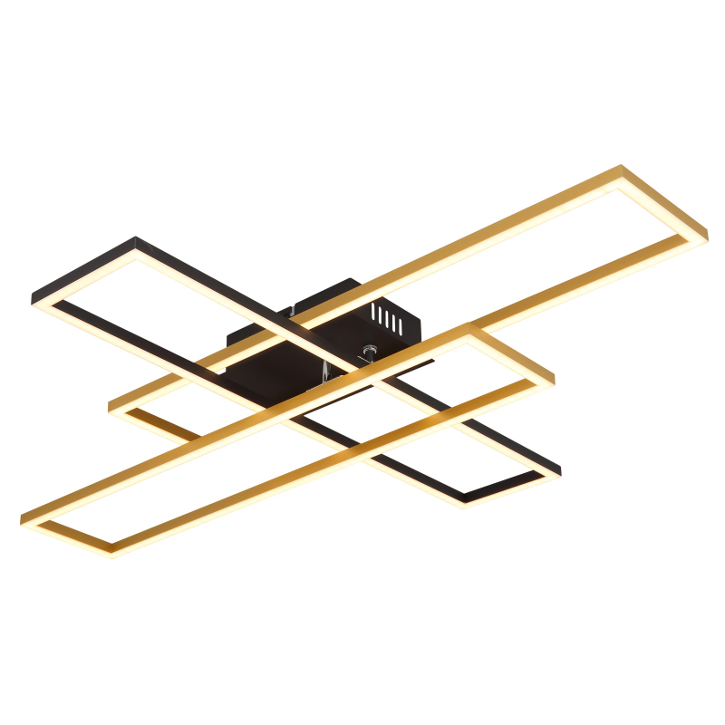 Plafonieră de interior DAKARI - Art. 67208-40G, Globo, Negru/Auriu