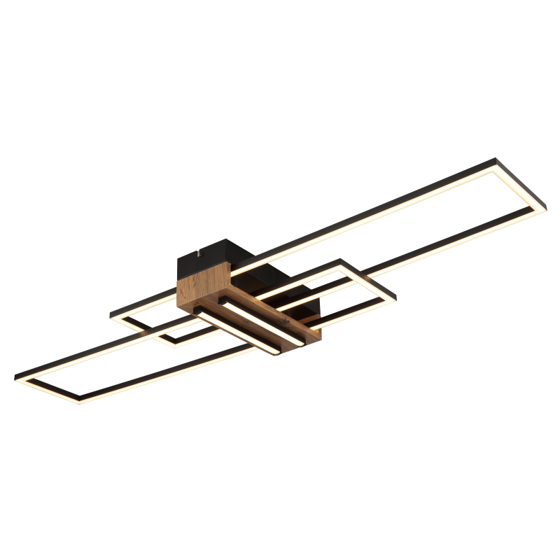 Plafonieră de interior DAKARI - Art. 67208-40N, Globo, Negru/Maro