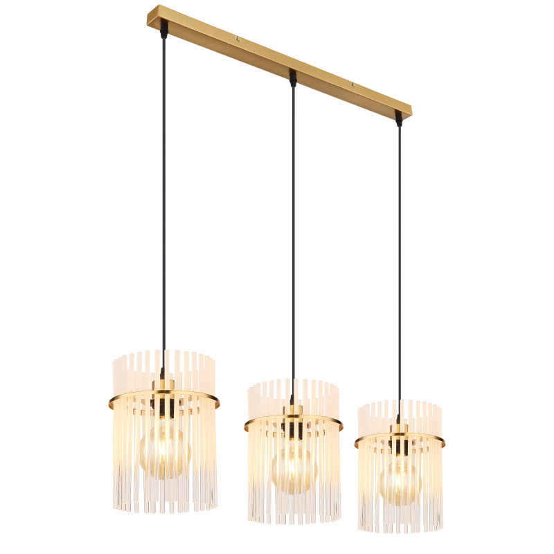 Suspensie de interior GORLEY - Art. 15698-3HM, Globo, Negru/Auriu