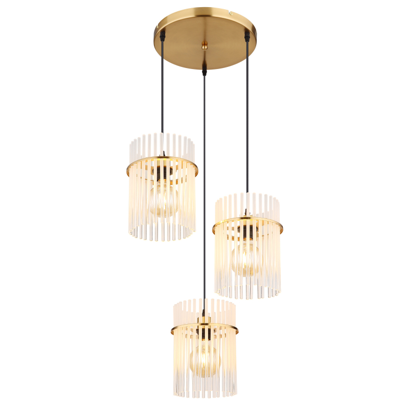 Suspensie de interior GORLEY - Art. 15698-3HRM, Globo, Negru/Auriu