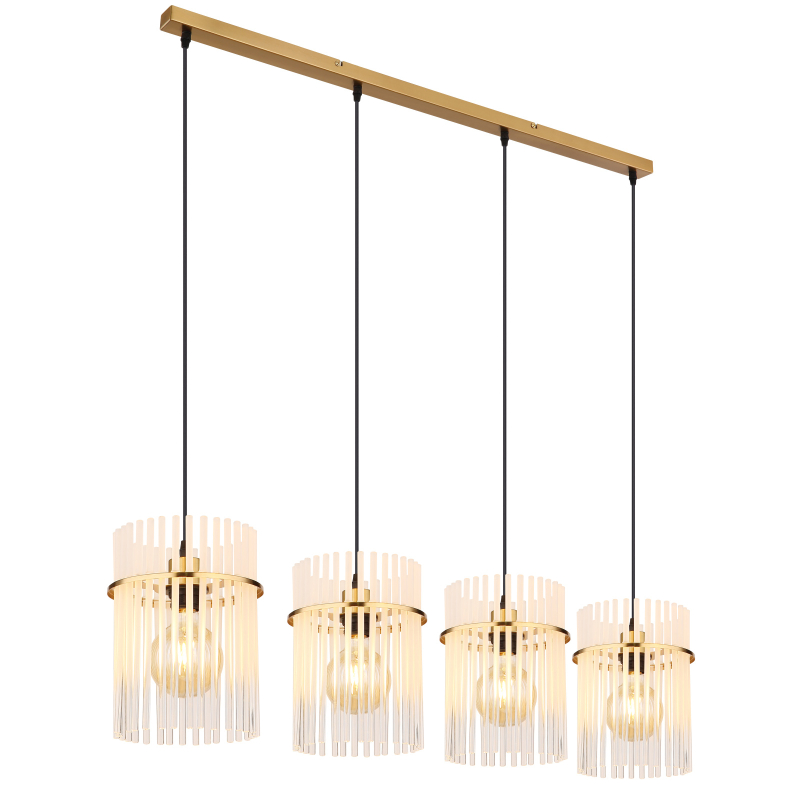 Suspensie de interior GORLEY - Art. 15698-4HM, Globo, Negru/Auriu