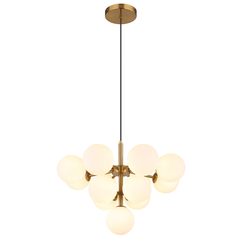 Suspensie de interior GRAPPY - Art. 56143-13G, Globo, Alb/Auriu