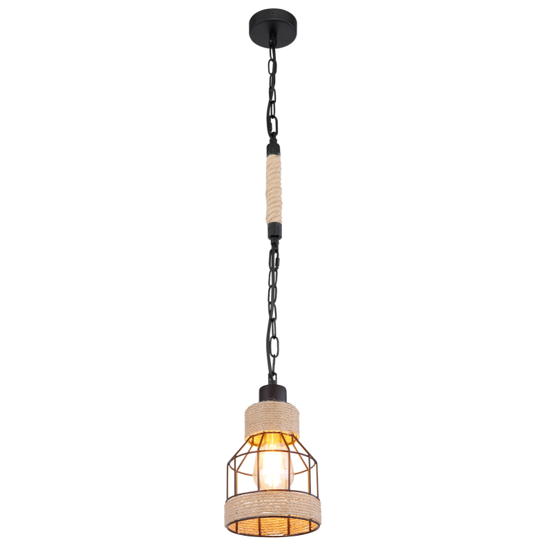 Suspensie de interior HALIA - Art. 15674H, Globo, Negru/Maro