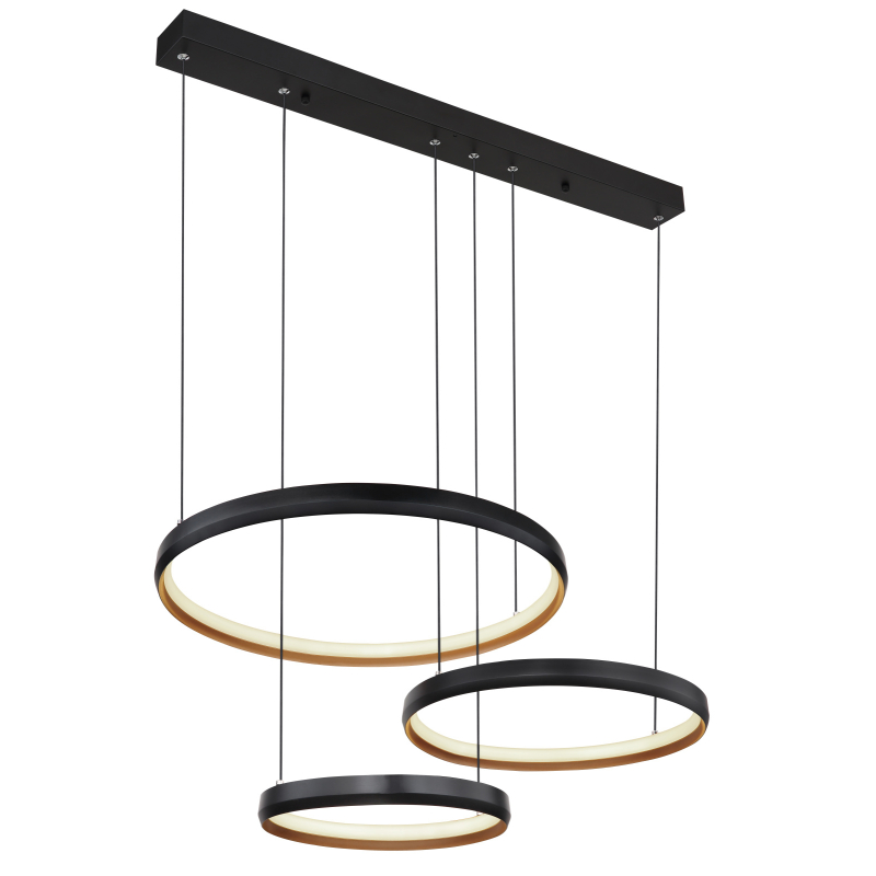 Suspensie de interior HALLI - Art. 67193-55H, Globo, Alb/Negru/Auriu