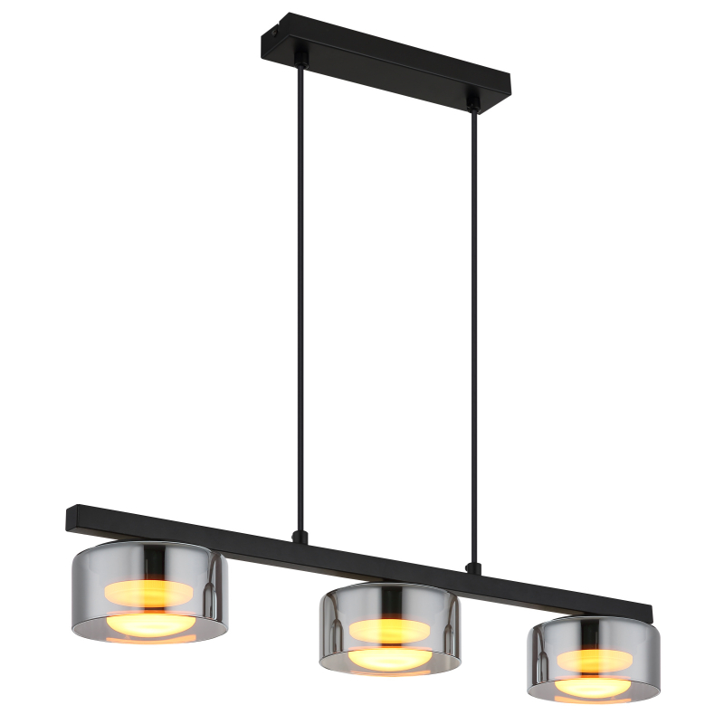 Suspensie de interior HIGGINS - Art. 16055-3HS, Globo, Fumuriu/Negru