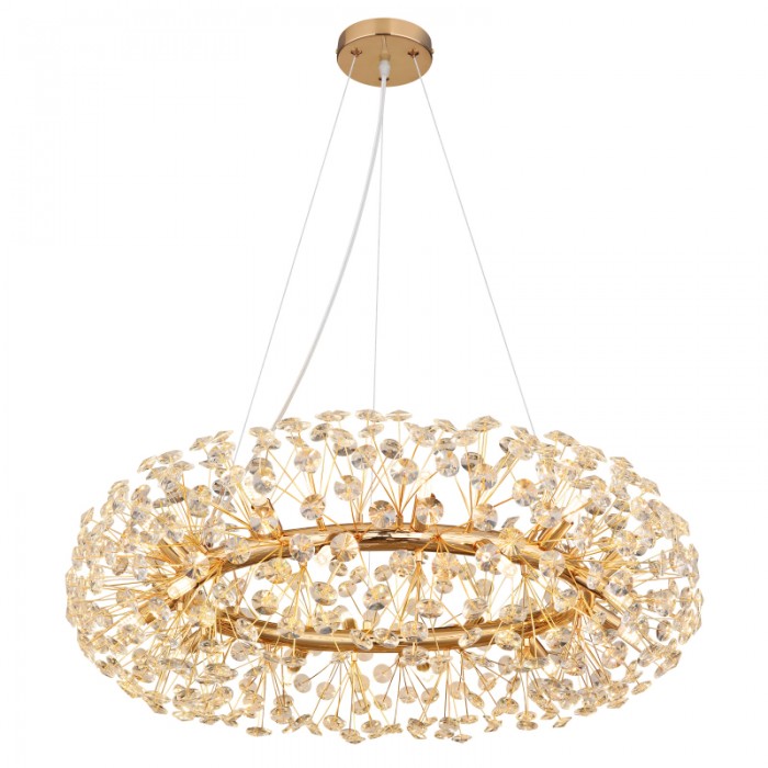 Lustra Globo Katrina, auriu, cristale K9, 20xG9, D.80 cm, 64135H3